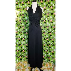 1970 Black Maxi Dress | Disco Dress